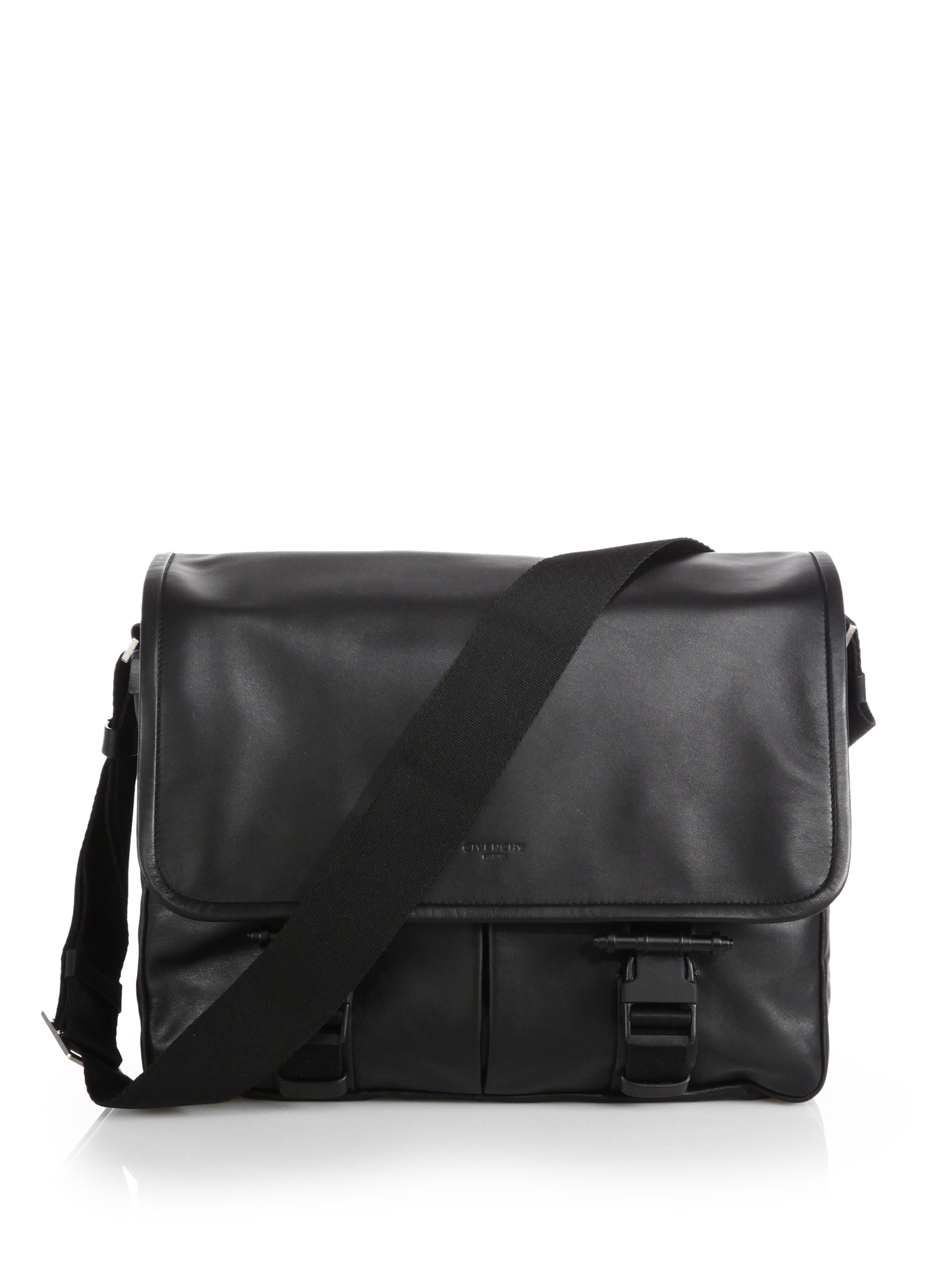 Lyst - Givenchy Obsedia Leather Messenger Bag in Black for Men