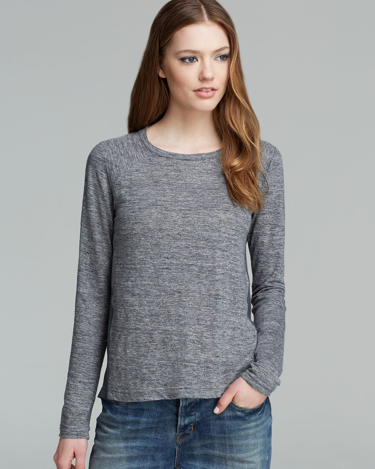 Lyst - Marc By Marc Jacobs Top Carmen Mixed Media in Gray