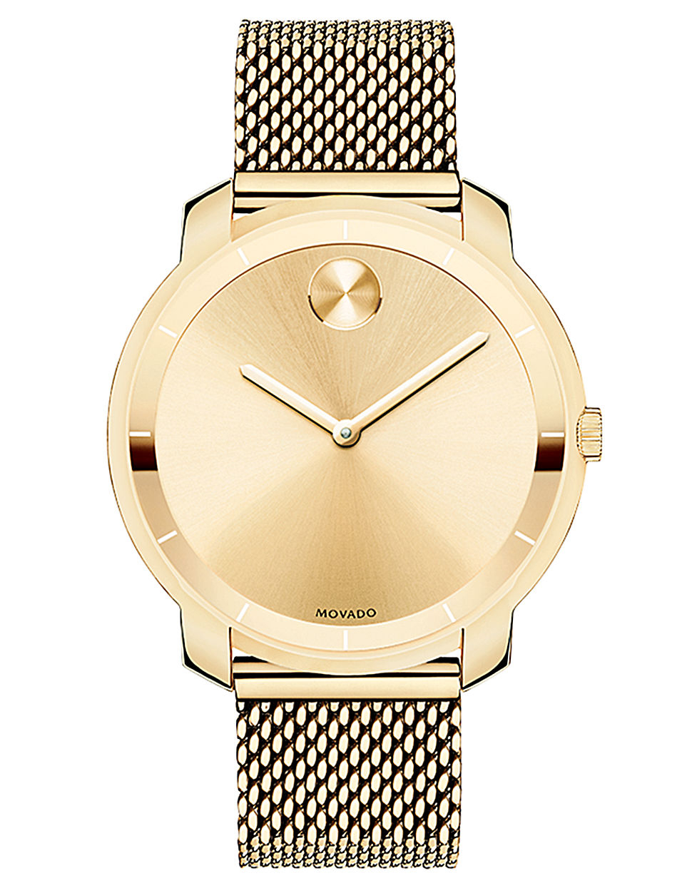 Movado bold Ladies Goldtone Watch With Mesh Strap in Metallic | Lyst