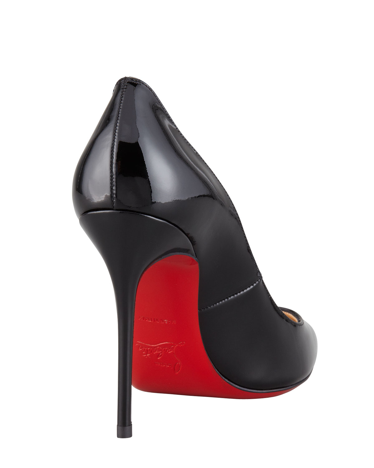 Christian louboutin Decollete Patent Leather Stiletto Red Sole ...  
