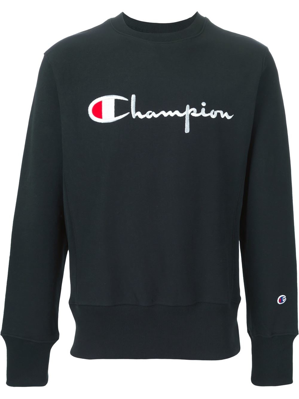 Lyst - Champion Logo Sweatshirt in Black for Men