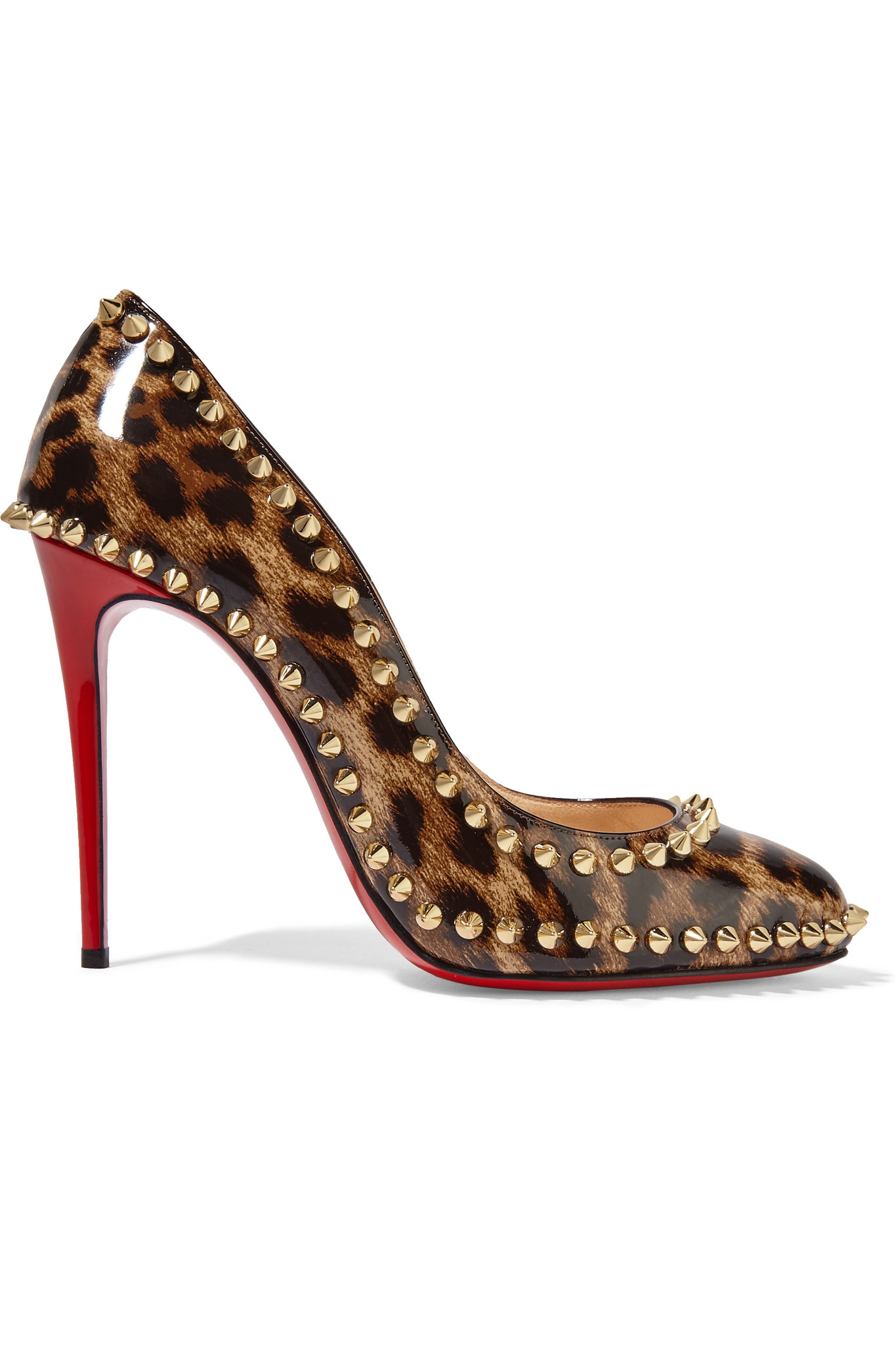 leopard print leather pumps