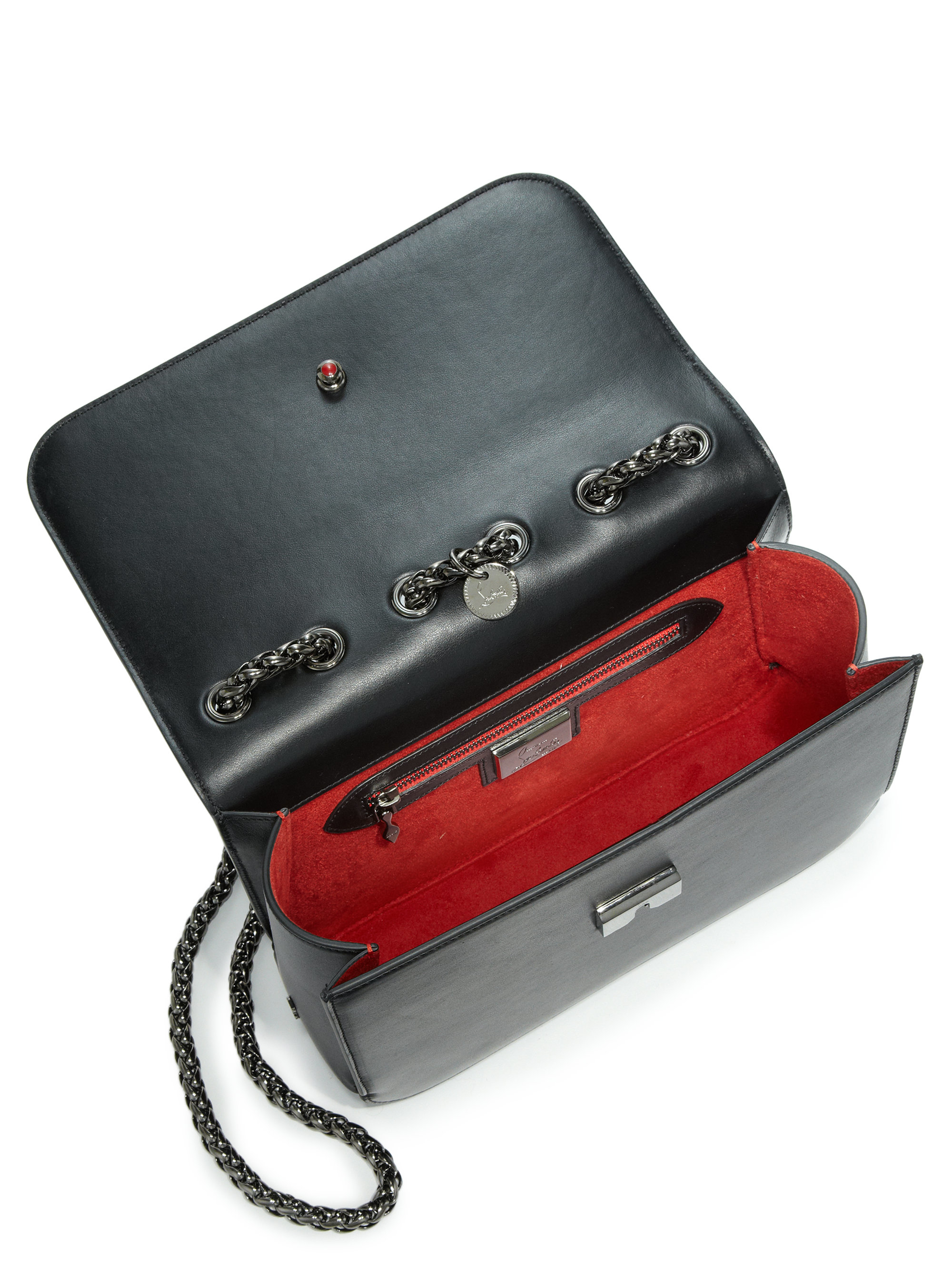 Christian louboutin Sweet Charity Studded Leather Crossbody Bag in ...