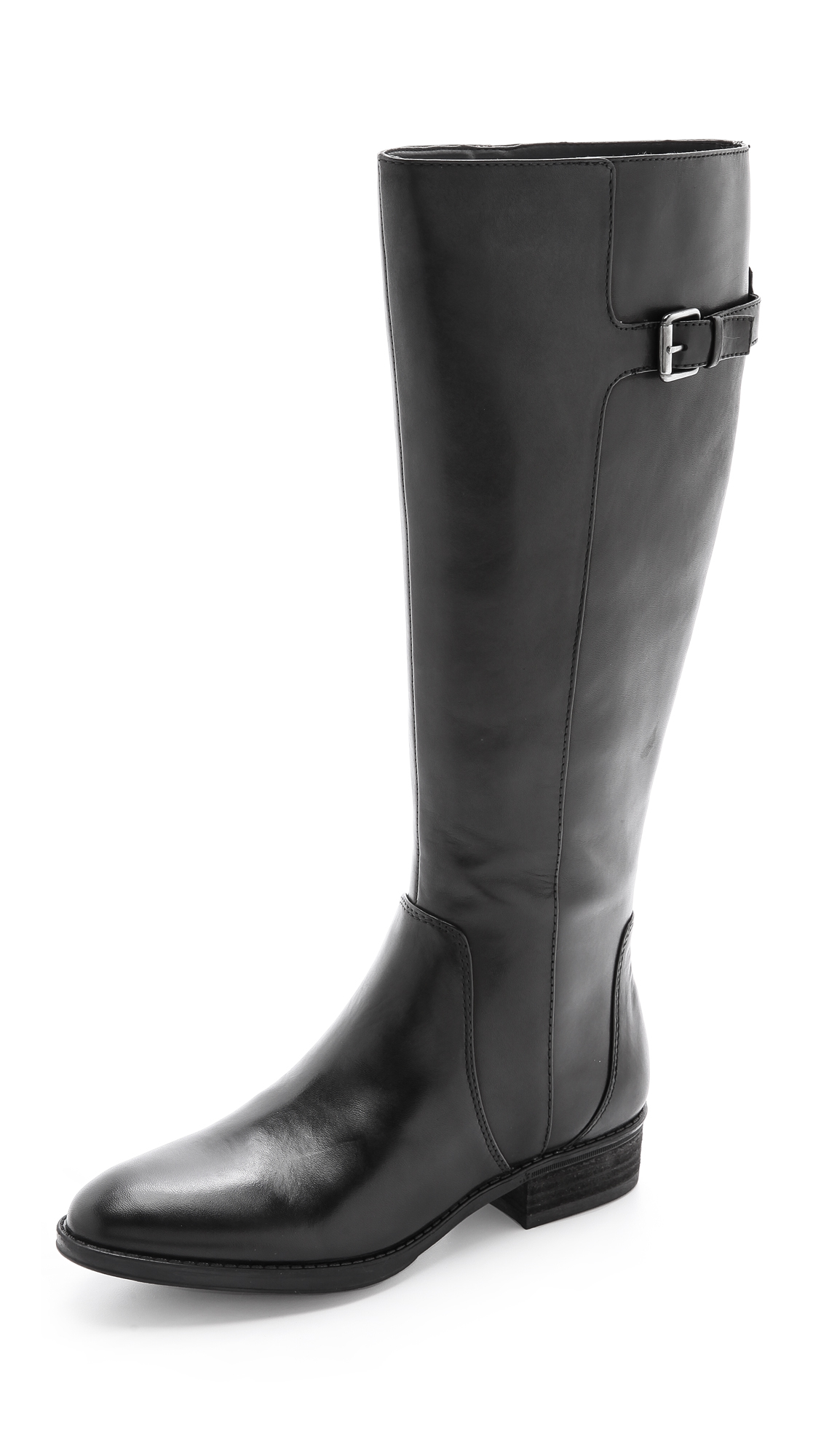 Sam Edelman Patton Riding Boots - Black in Black | Lyst