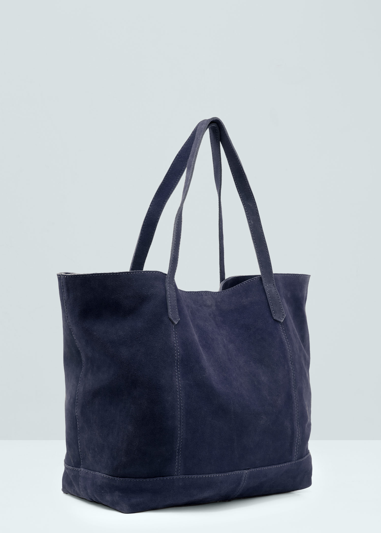 Lyst - Mango Leather Shopper Bag in Blue