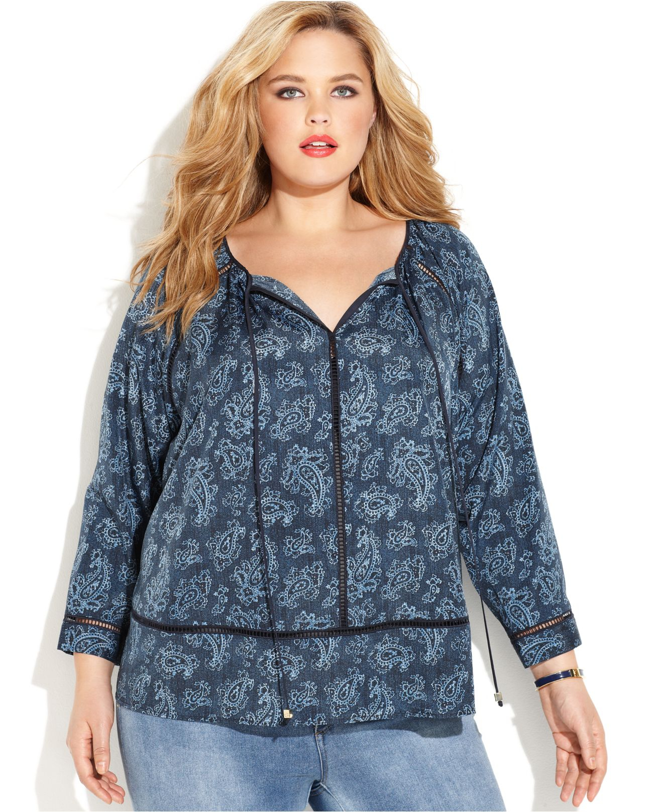 michael kors peasant blouse