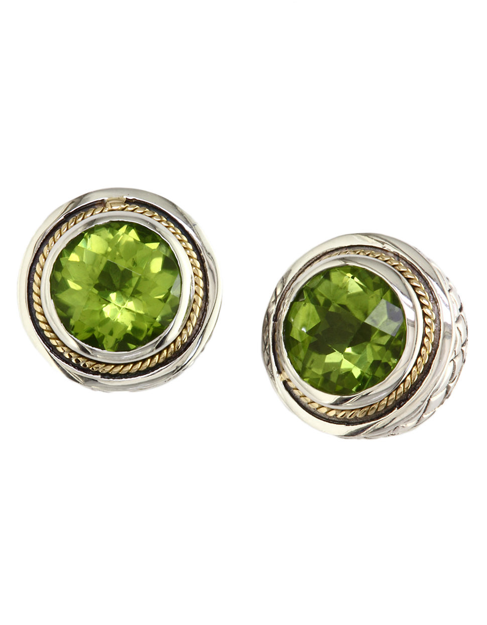 Lyst Effy Balissima Sterling Silver And 18kt Yellow Gold Peridot Gallery
