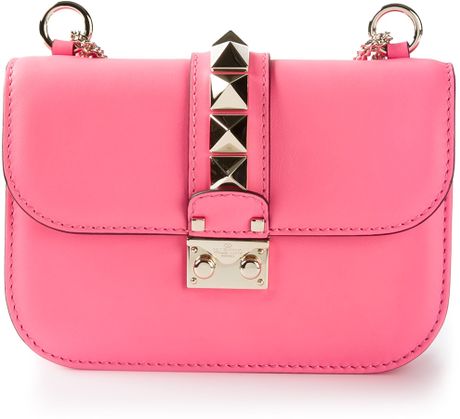 Valentino Rockstud Shoulder Bag in Pink (pink & purple) | Lyst