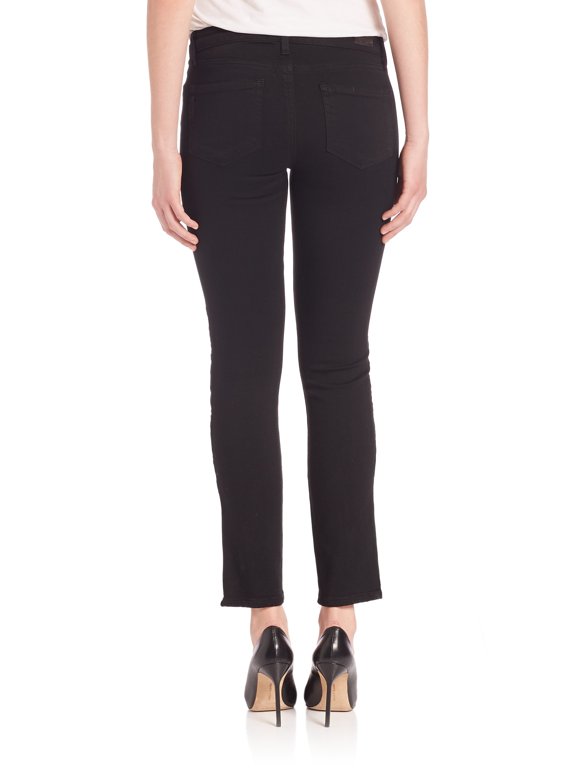 Lyst - Paige Wyatt Ankle Jeans in Black