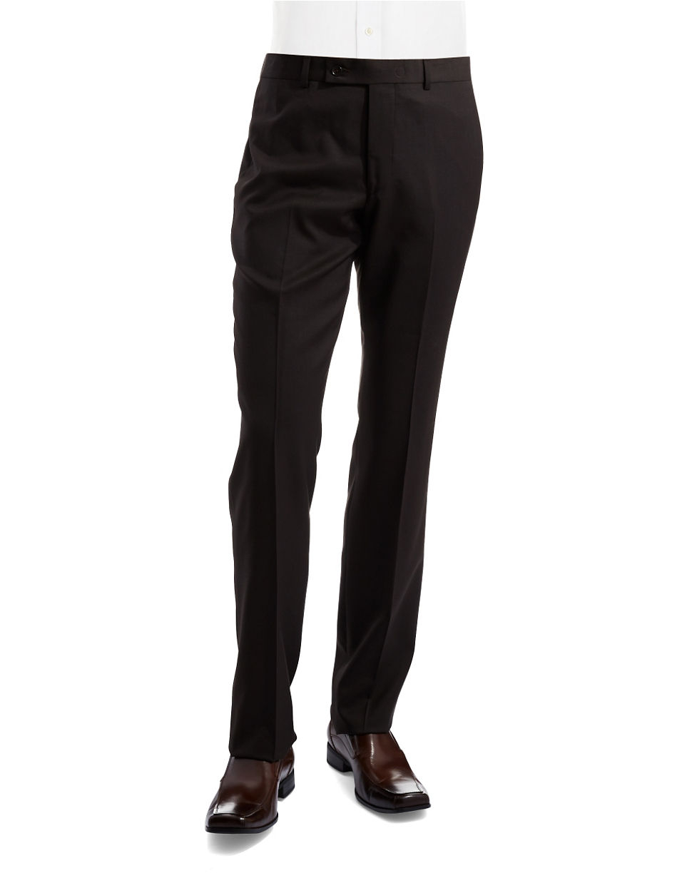 Ted baker Flat Front Dress Pants in Green for Men | Lyst