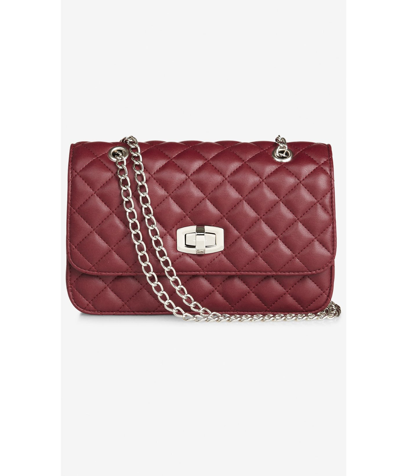 Express Quilted Chain Strap Shoulder Bag in Red (WINE BERRY) | Lyst