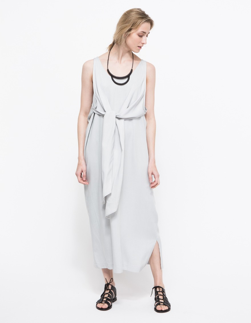 Lyst Shaina Mote Tie Dress In Gray Gallery