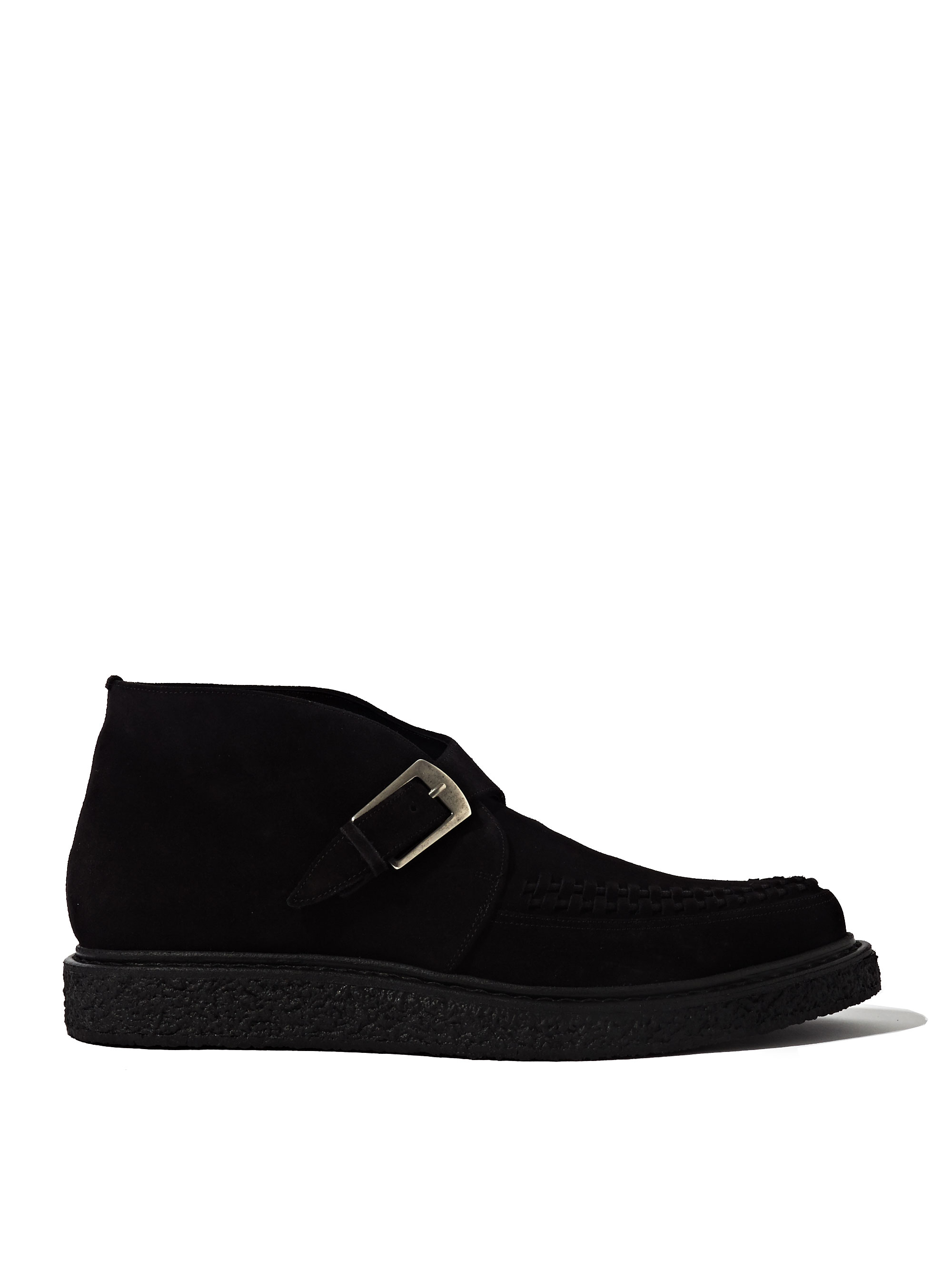 black suede creeper shoes