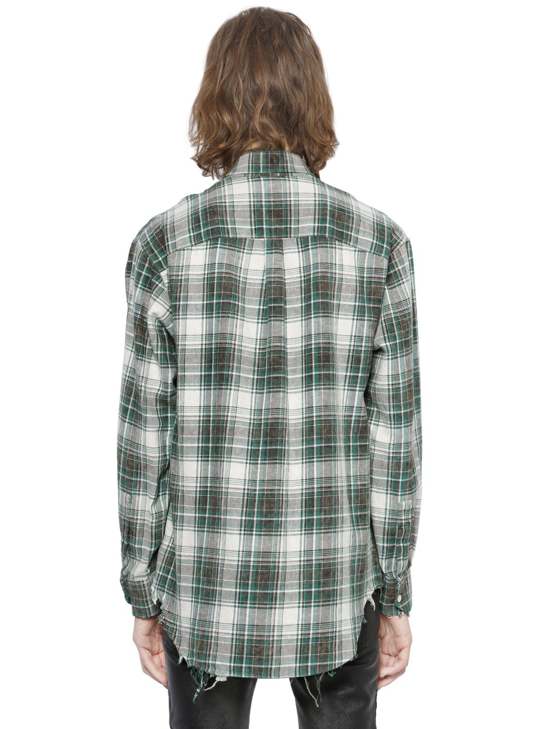 bleached flannel shirt