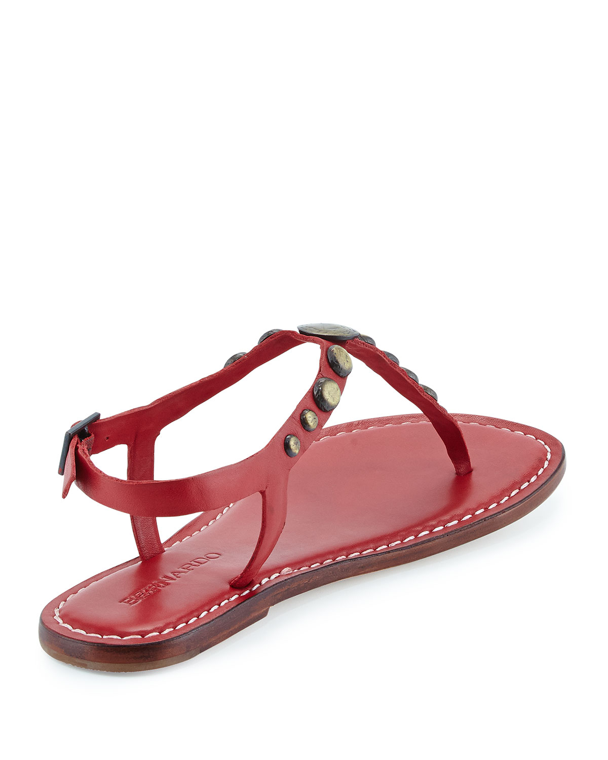 Bernardo Mojo Embellished Thong Sandal in Red - Lyst