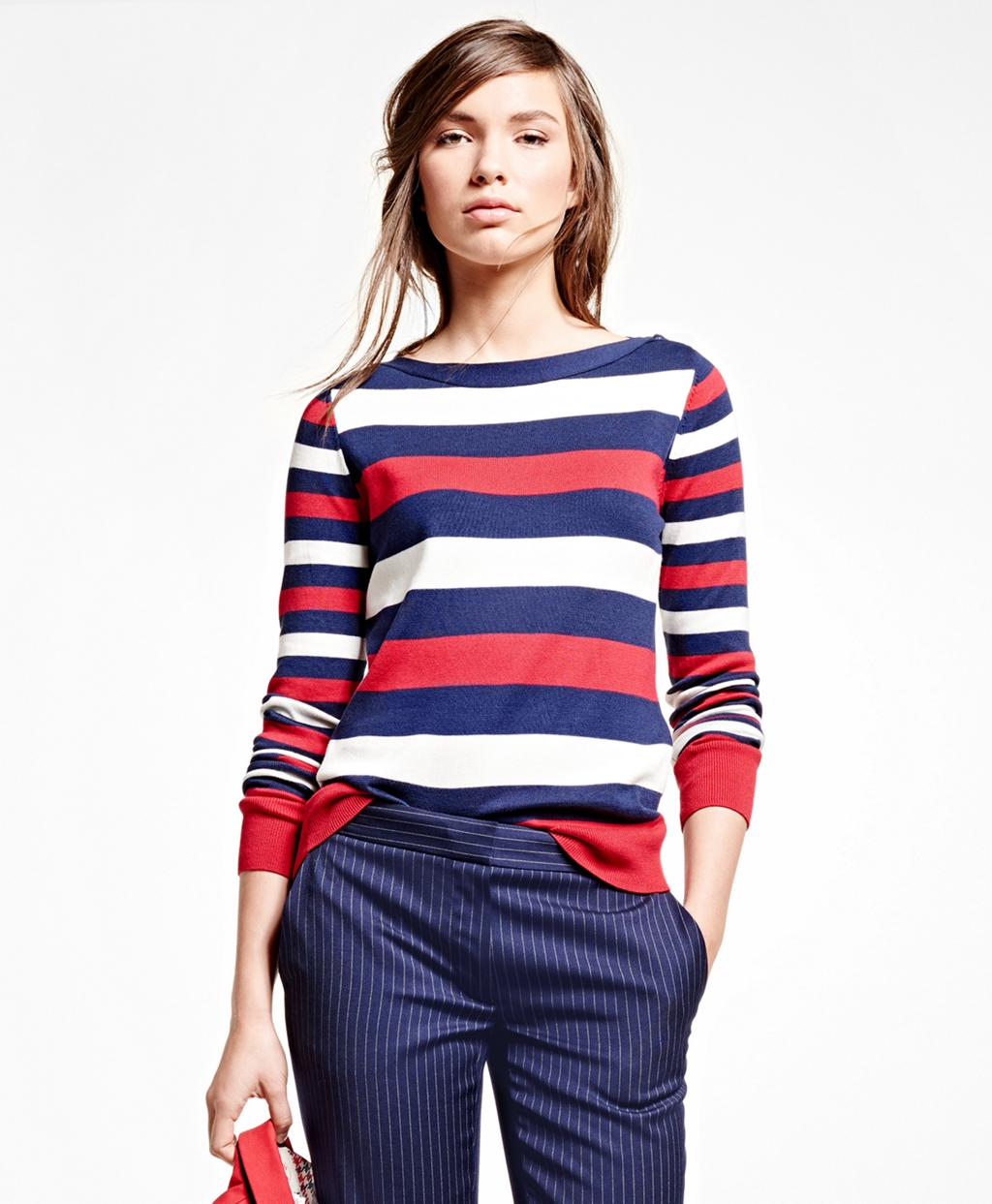 Brooks Brothers Supima   Cotton  Stripe Sweater in Blue Lyst