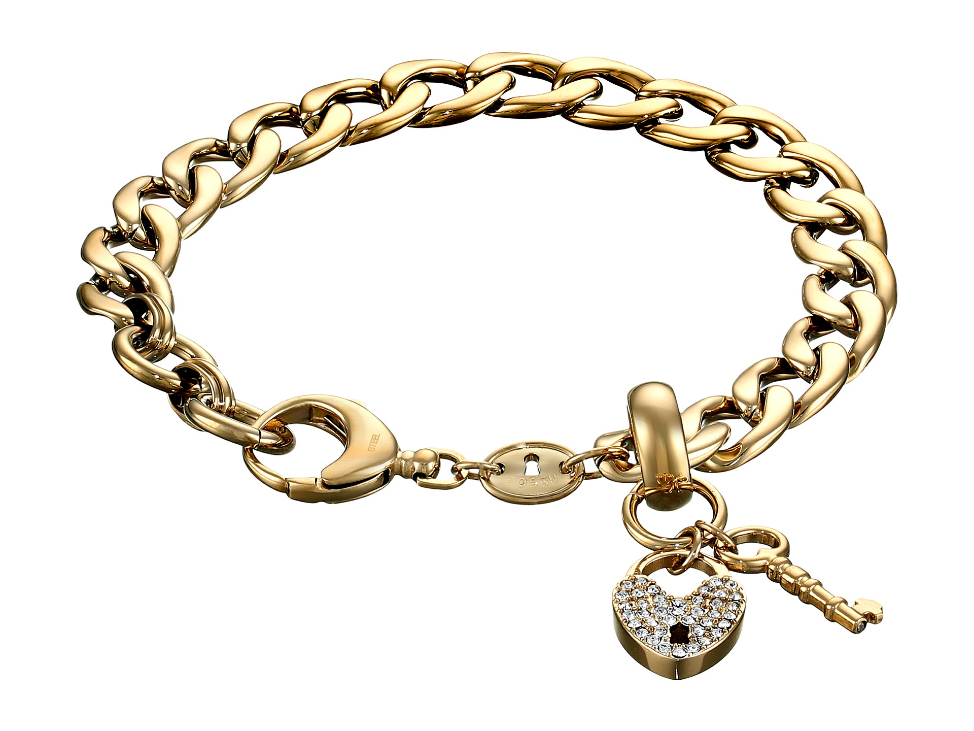 Lyst Fossil Vintage Steel Charm Bracelet In Metallic Gallery