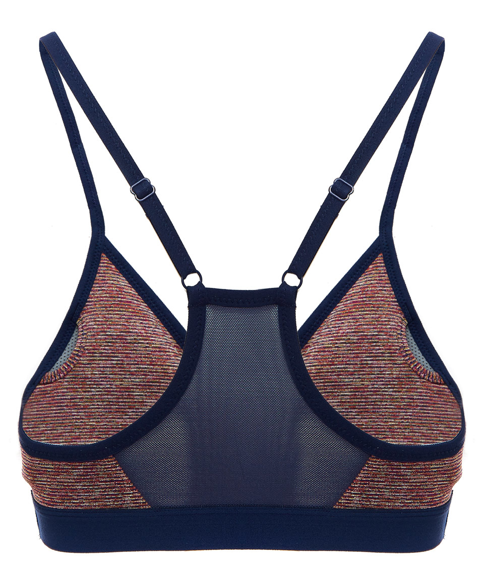 Lyst - Nike Ivory Printed Sports Bra in Blue