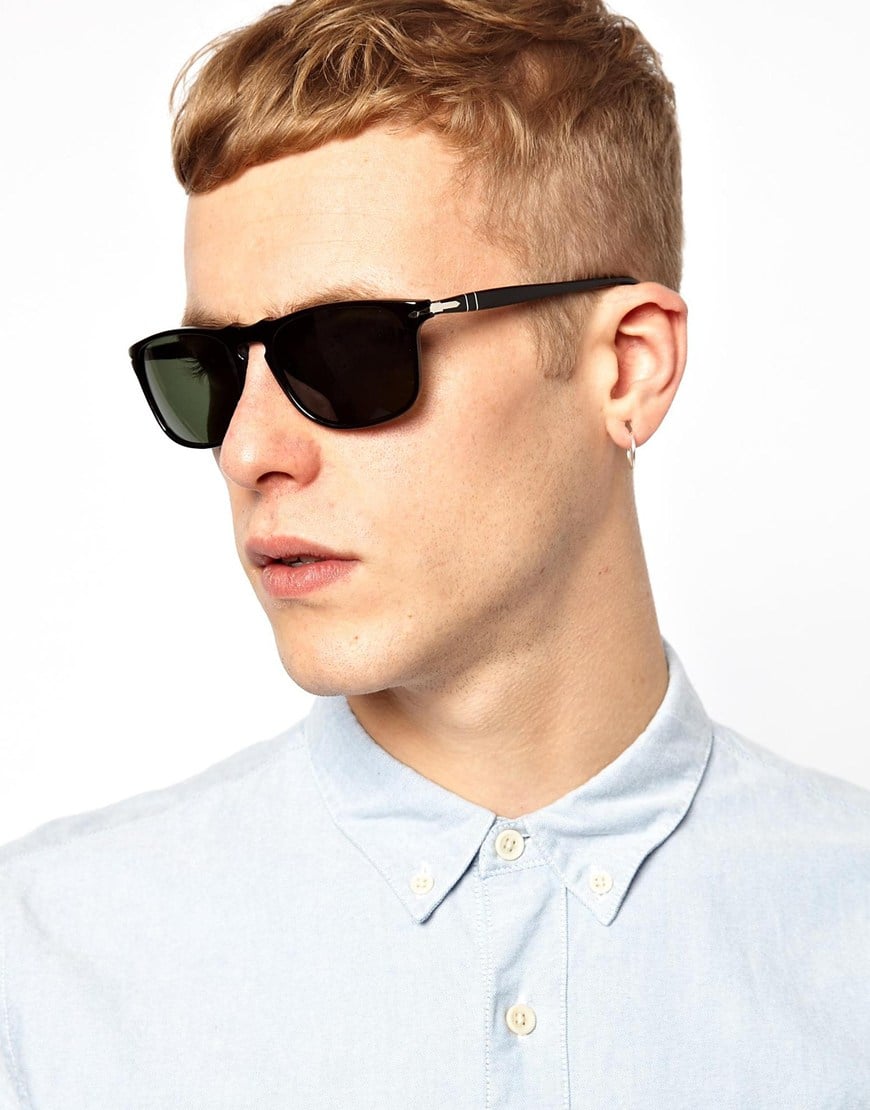 Lyst Persol Wayfarer Keyhole Sunglasses In Black For Men 