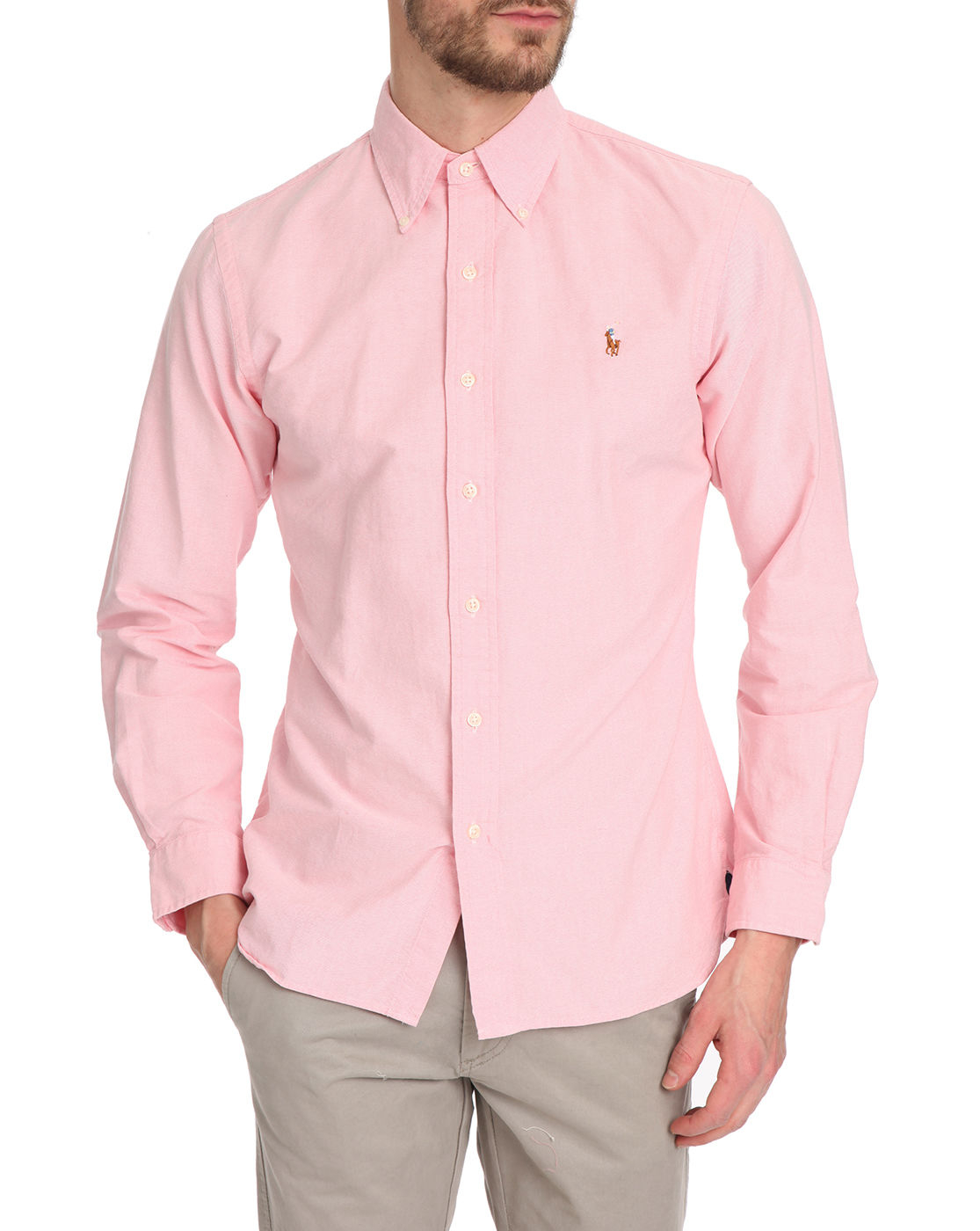 Polo ralph lauren Slim-fit Pink Oxford Shirt in Pink for Men | Lyst