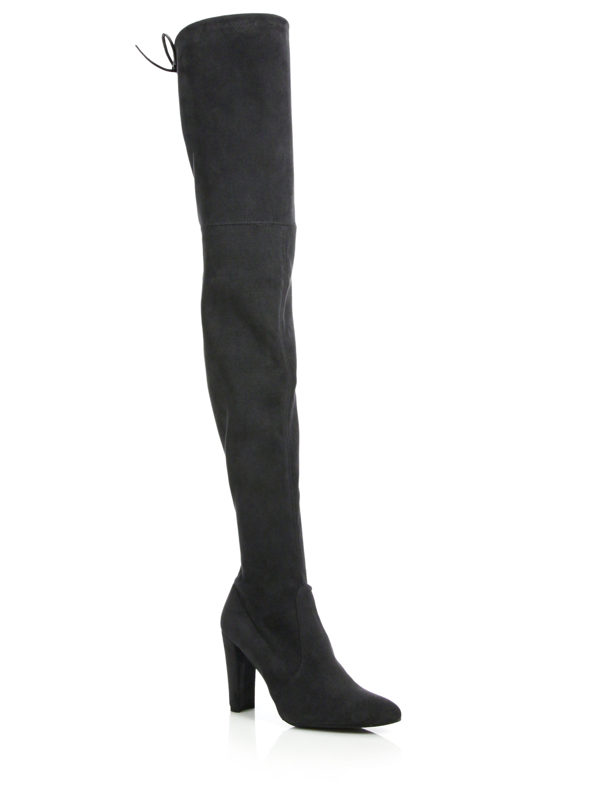 Stuart weitzman Alllegs Ultrastretch Suede Thigh-high Boots in Gray ...