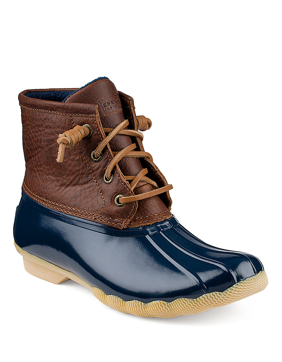 Sperry top-sider Saltwater Leather Booties in Blue | Lyst