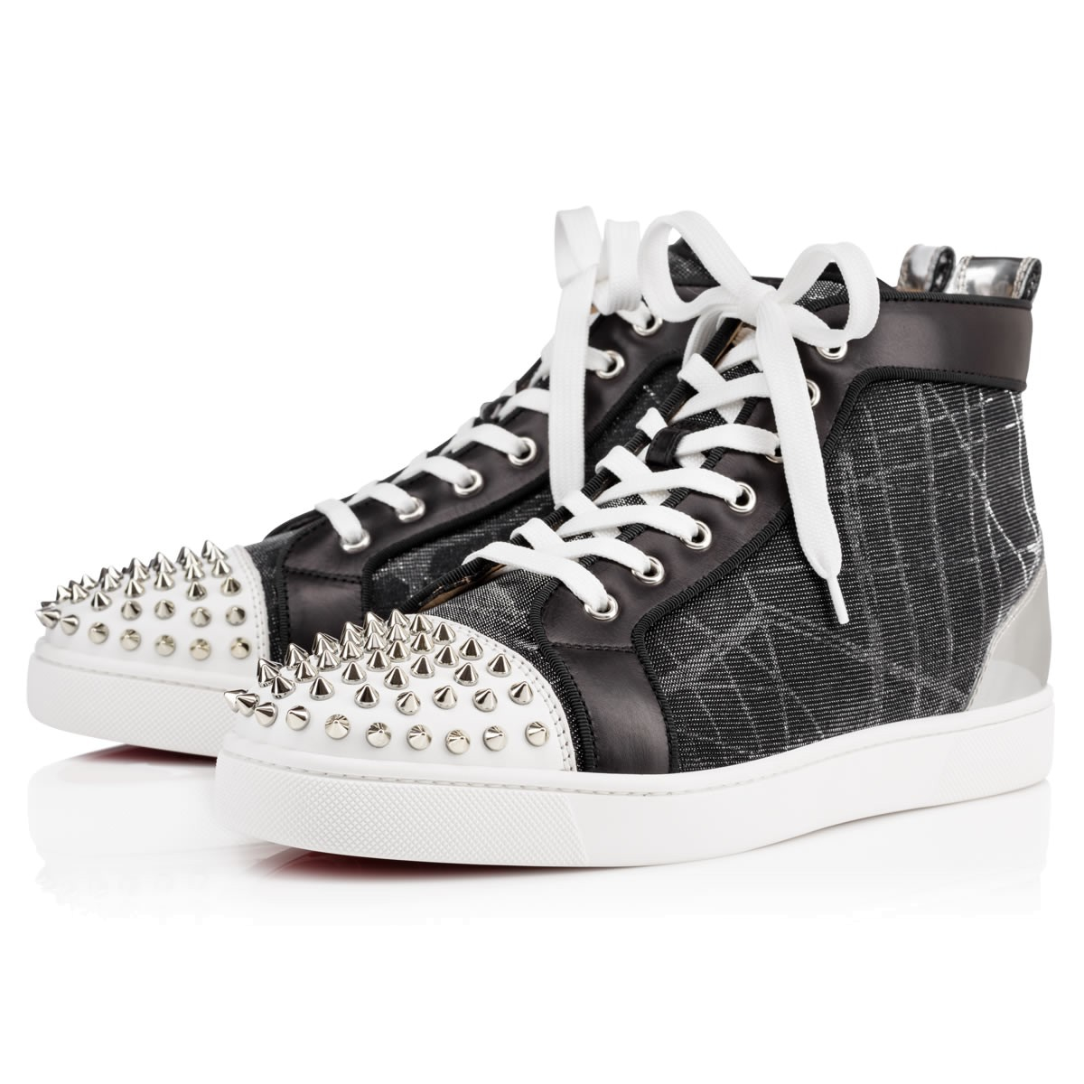 Christian louboutin Lou Spikes Men\u0026#39;s Flat in Black for Men (Black ...