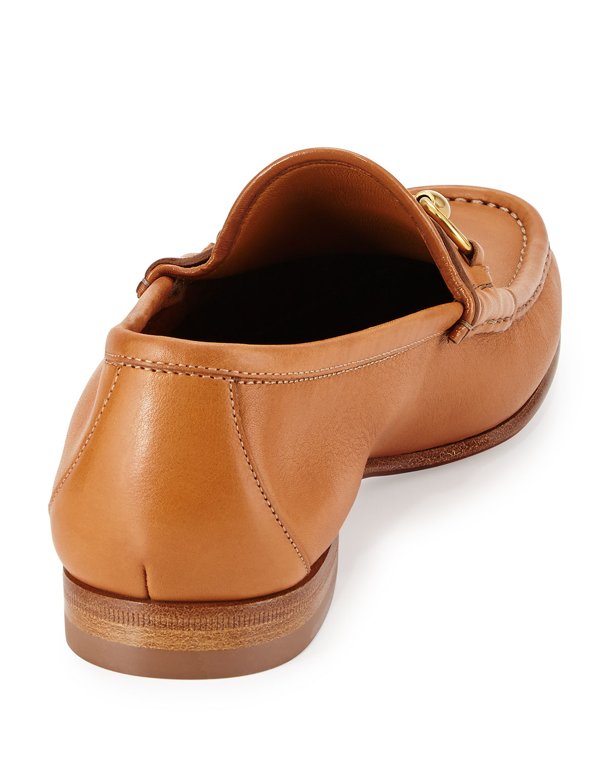 gucci leather horsebit loafer with web