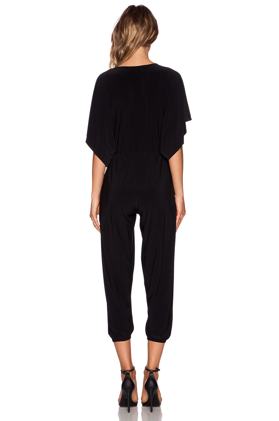 Norma kamali Kamalikulture Rectangle Jog Jumpsuit in Black ...