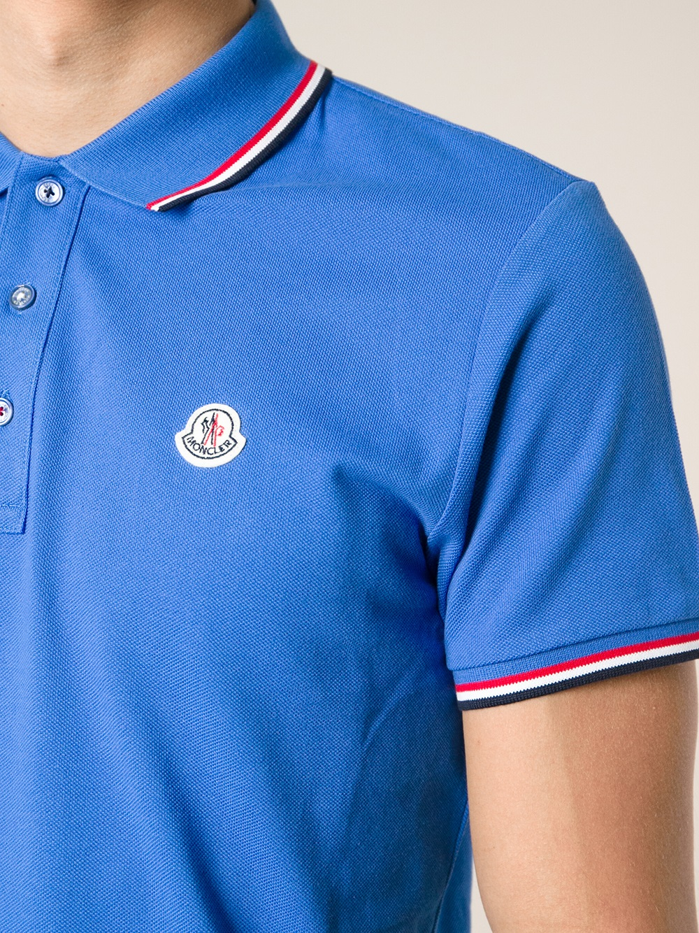 moncler blue polo shirt