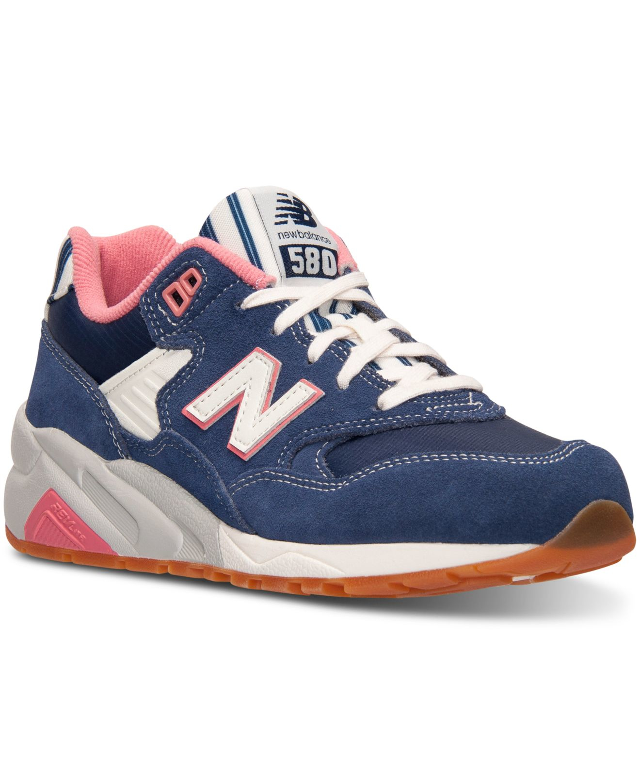 lyst new balance s 580 riviera casual sneakers from finish line in blue lyst new balance s 580 riviera casual sneakers from finish line in blue