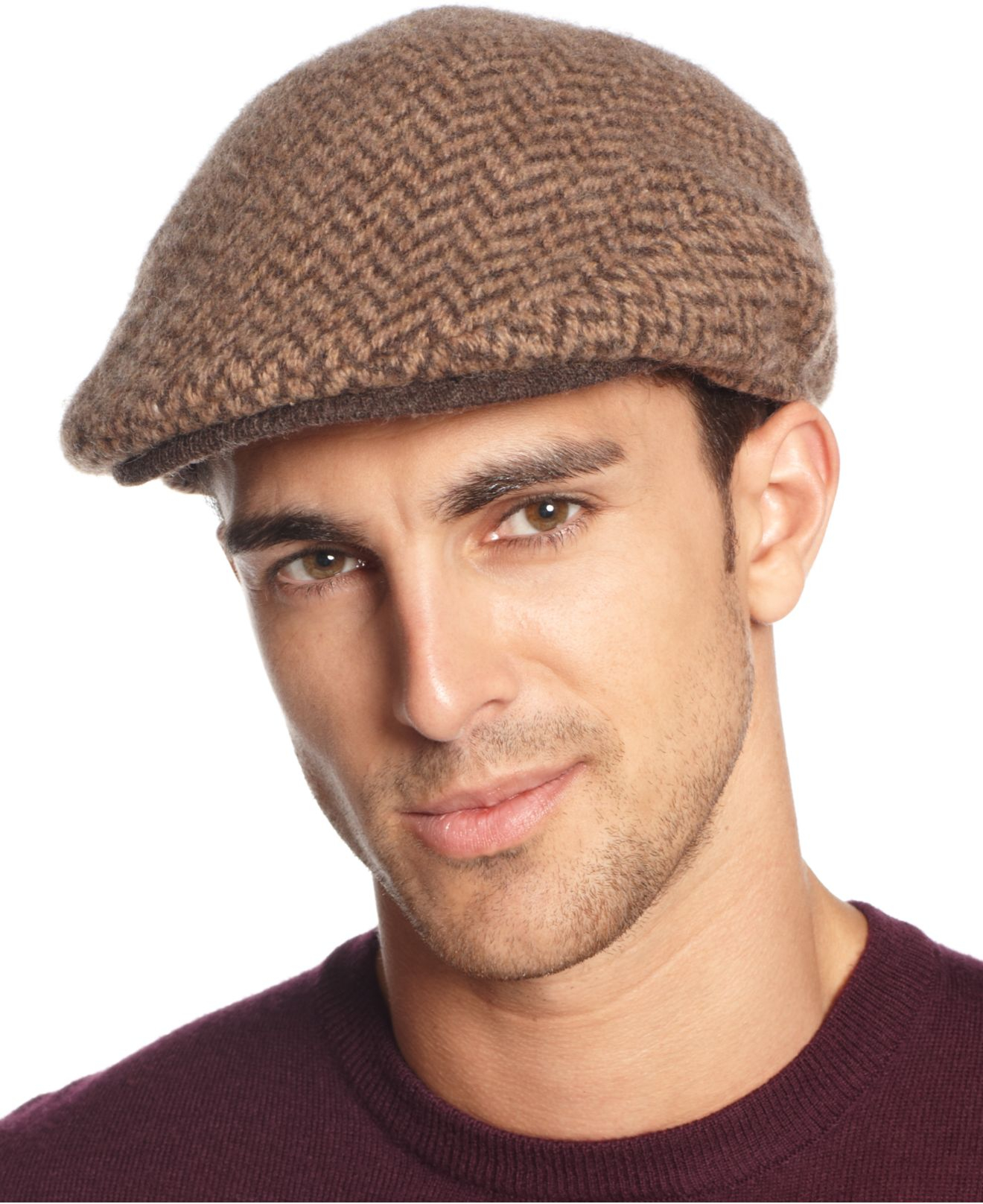 Lyst - Polo Ralph Lauren Herringbone Driver Cap in Brown for Men