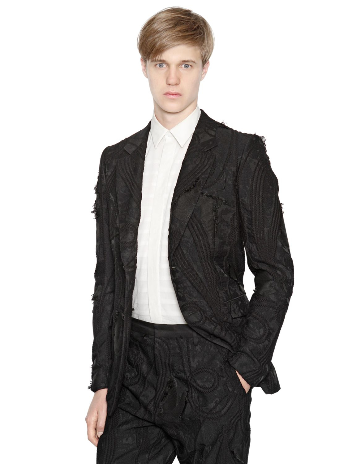 Lyst - Cerruti 1881 Techno Cotton 3d Jacquard Jacket in Black for Men