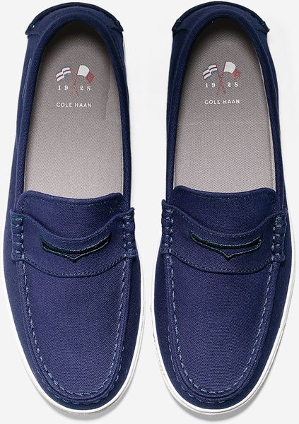 Cole Haan Nantucket Loafer in Blue for Men (Peacoat Canvas) | Lyst