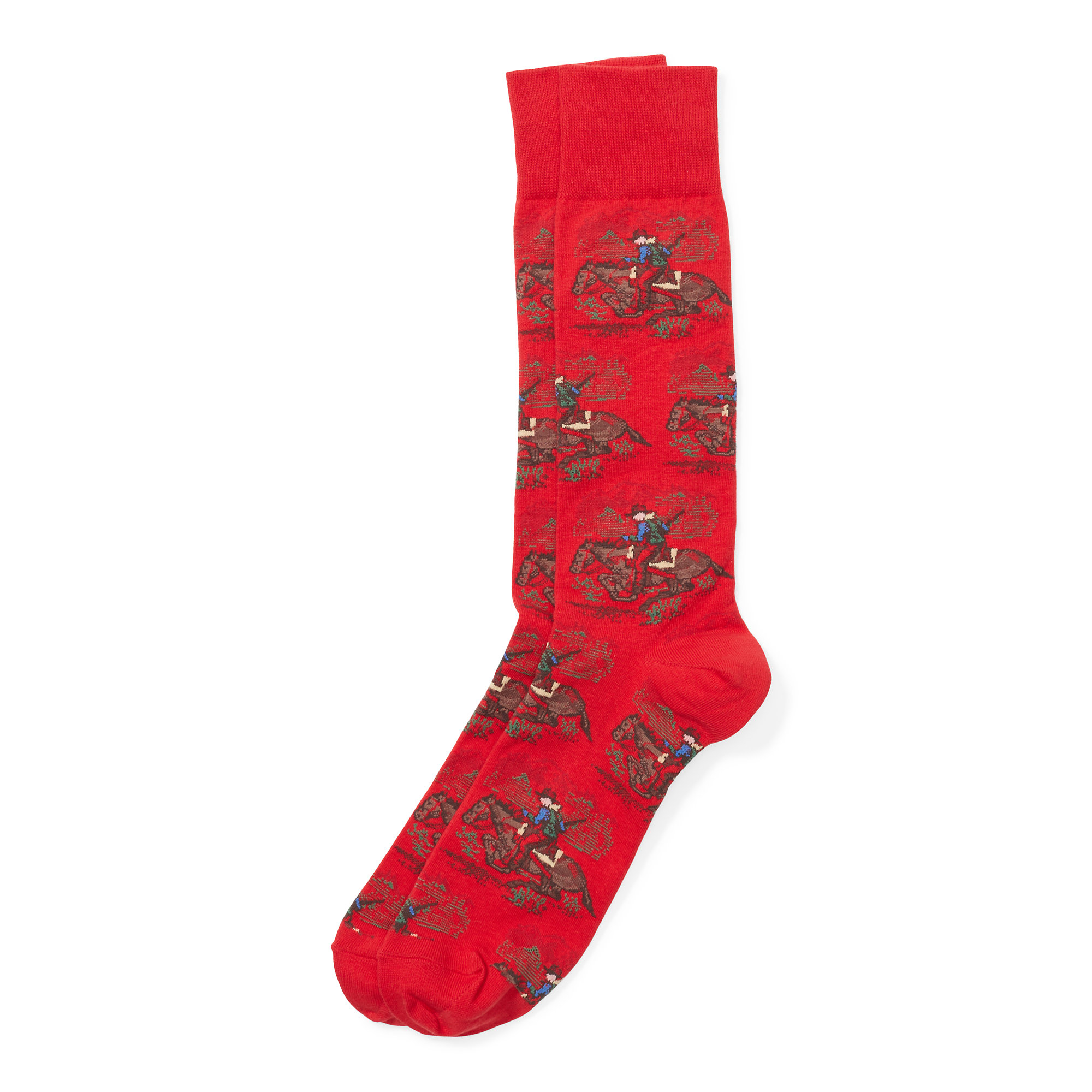 Lyst - Polo Ralph Lauren Cowboy Knit Trouser Socks in Red for Men