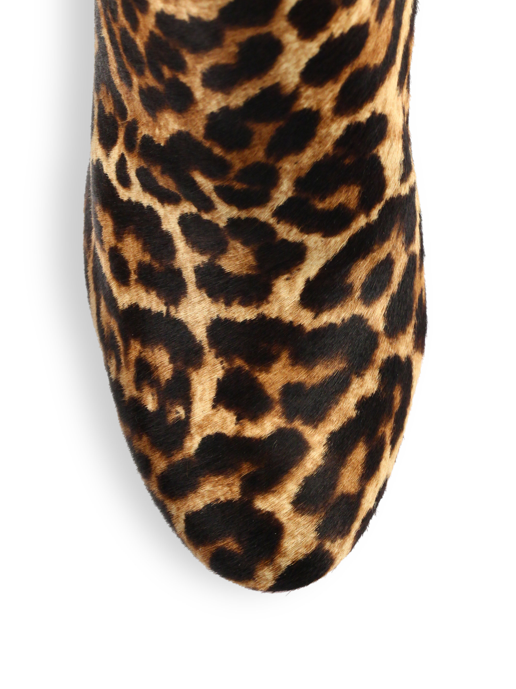 Christian louboutin Fifi Leopard-Print Calf Hair Boots in Animal ...  