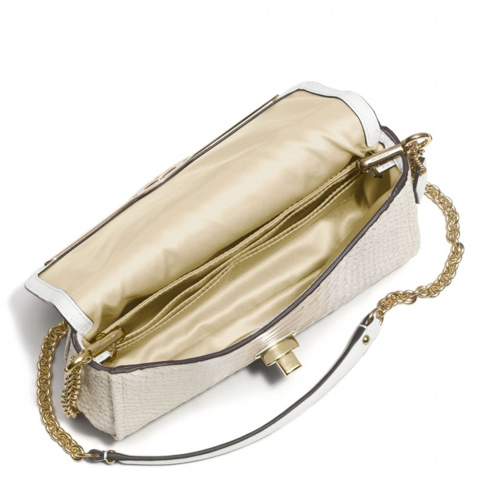 coach white purse with chain