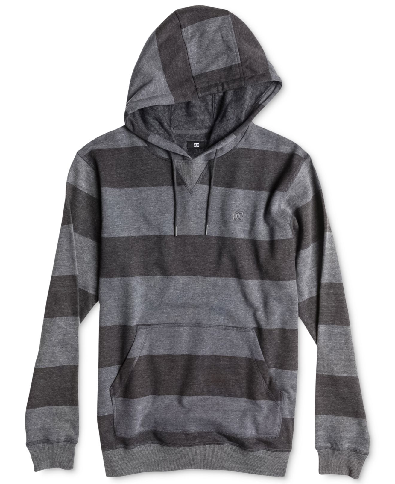 Lyst Dc Shoes Rebel Striped Fleece Hoodie in Gray for Men