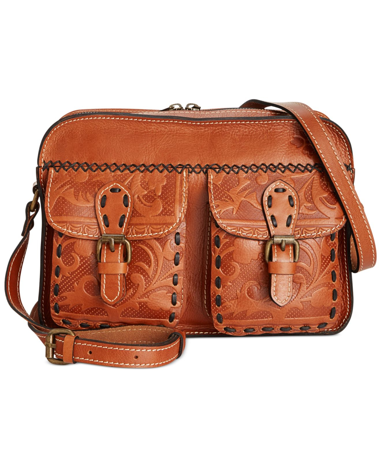 Patricia nash Italian Folklore Terramo Messenger Bag in Brown | Lyst