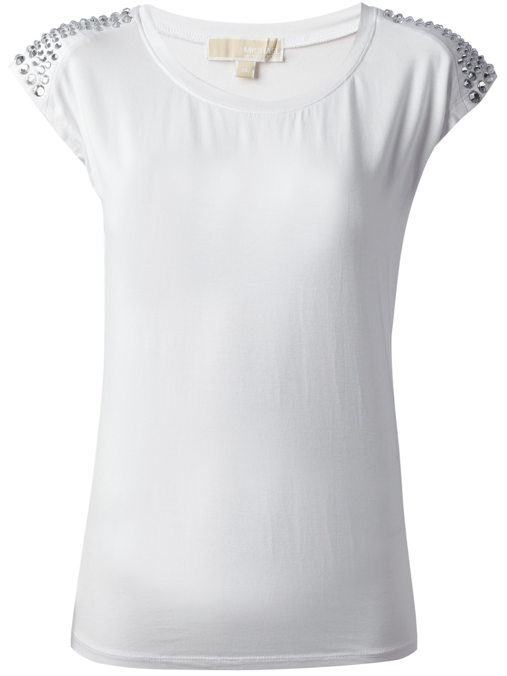 white embellished t shirt