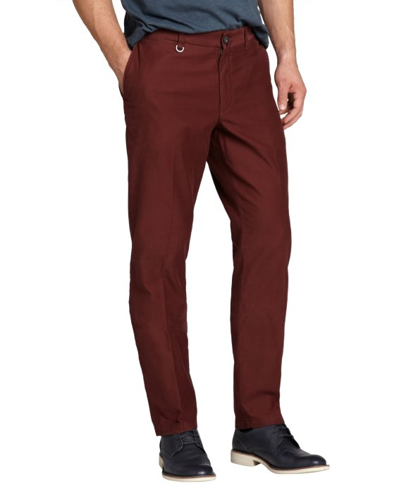 Lyst - Zegna Sport Burgundy Cotton Corduroy Flat Front Pants in Purple ...