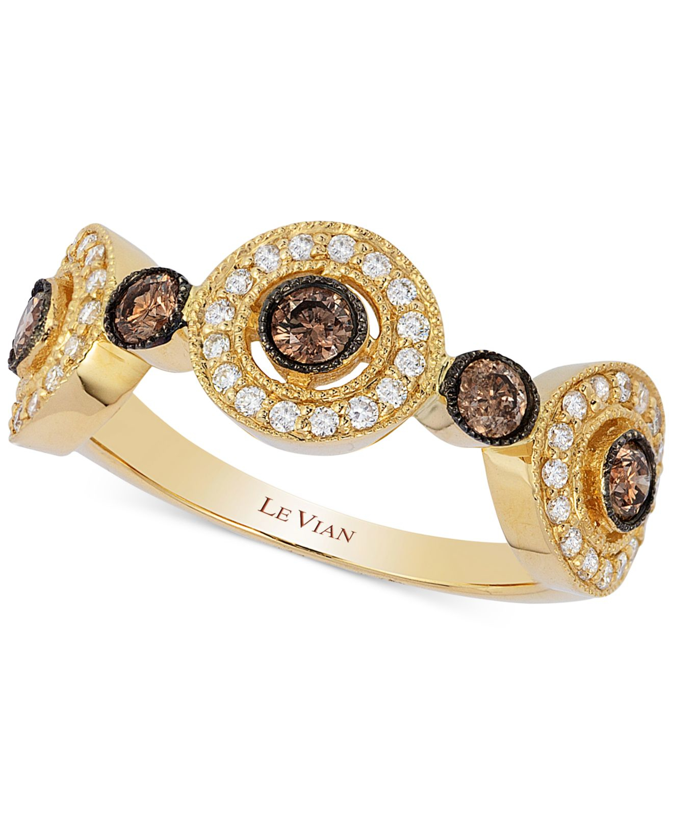 Le vian Chocolatier® Chocolate Deco Estate Gold Diamond (1/2 Ct. T.w.) Ring In 14k Gold in Gold