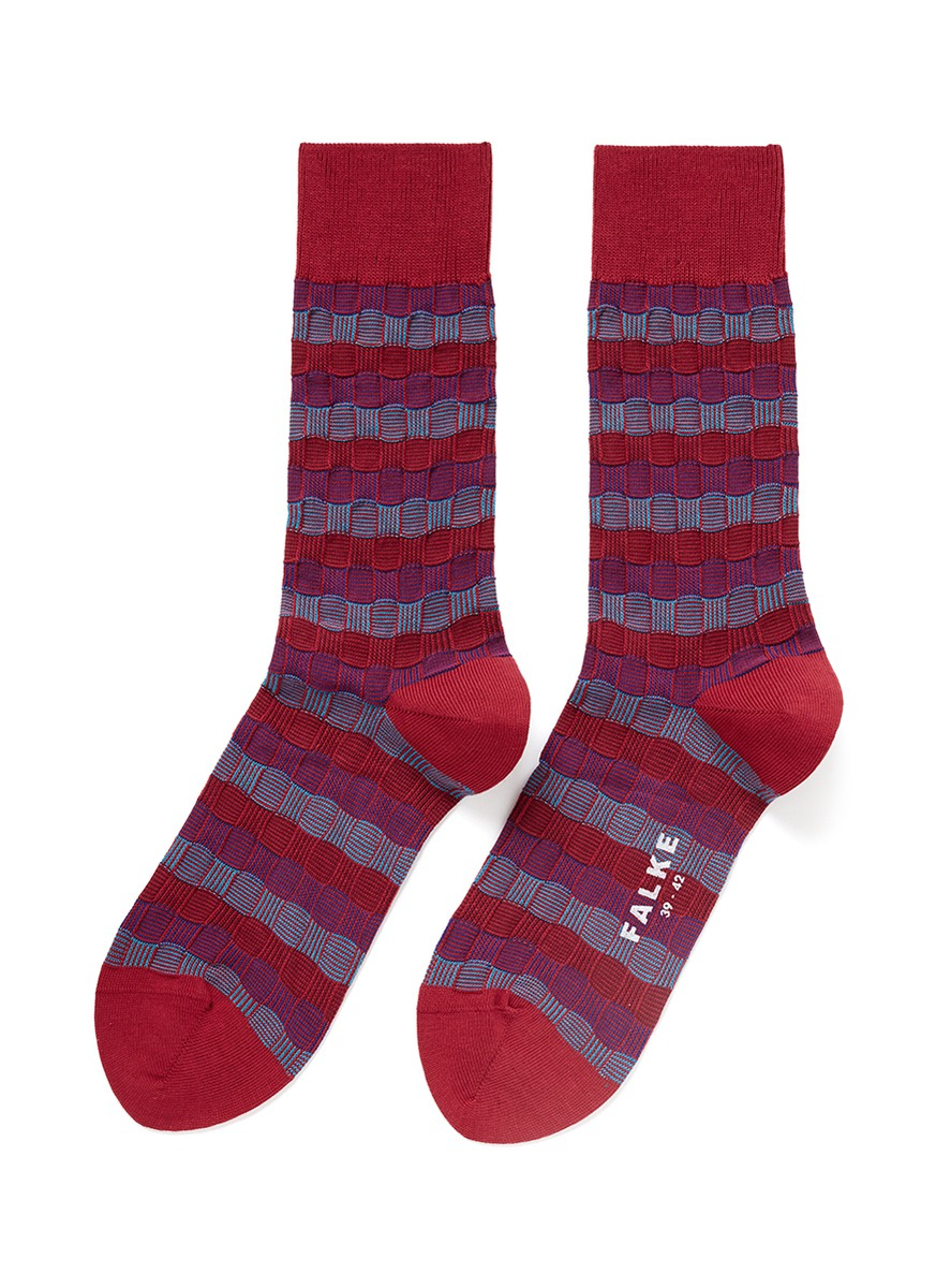 Lyst - Falke 'dimensions' Cotton-virgin Wool Crew Socks in Red for Men