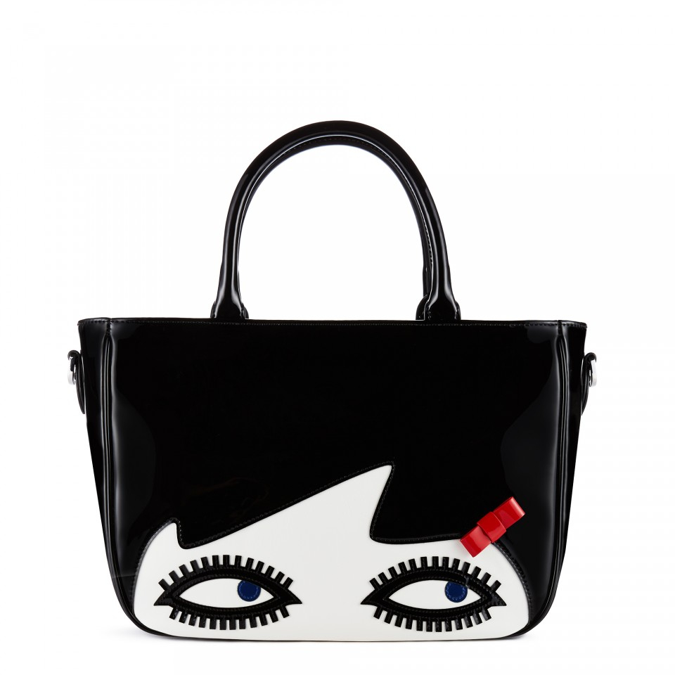 Lyst - Lulu Guinness Doll Face Small Wanda in Black