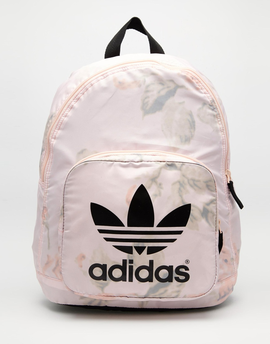 adidas pink floral backpack