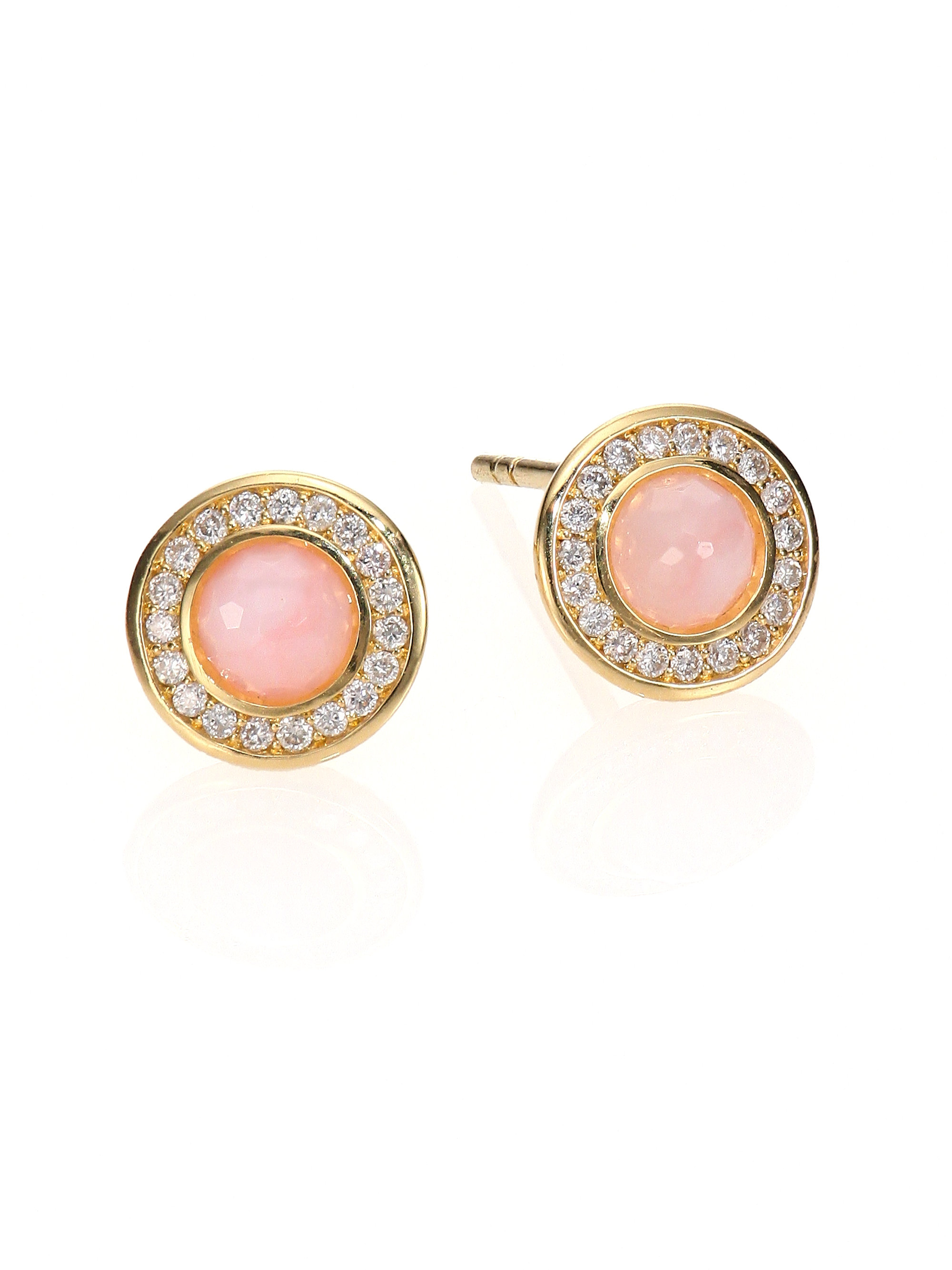 Lyst Ippolita Lollipop Pink Opal Diamond 18k Yellow Gold Mini Gallery