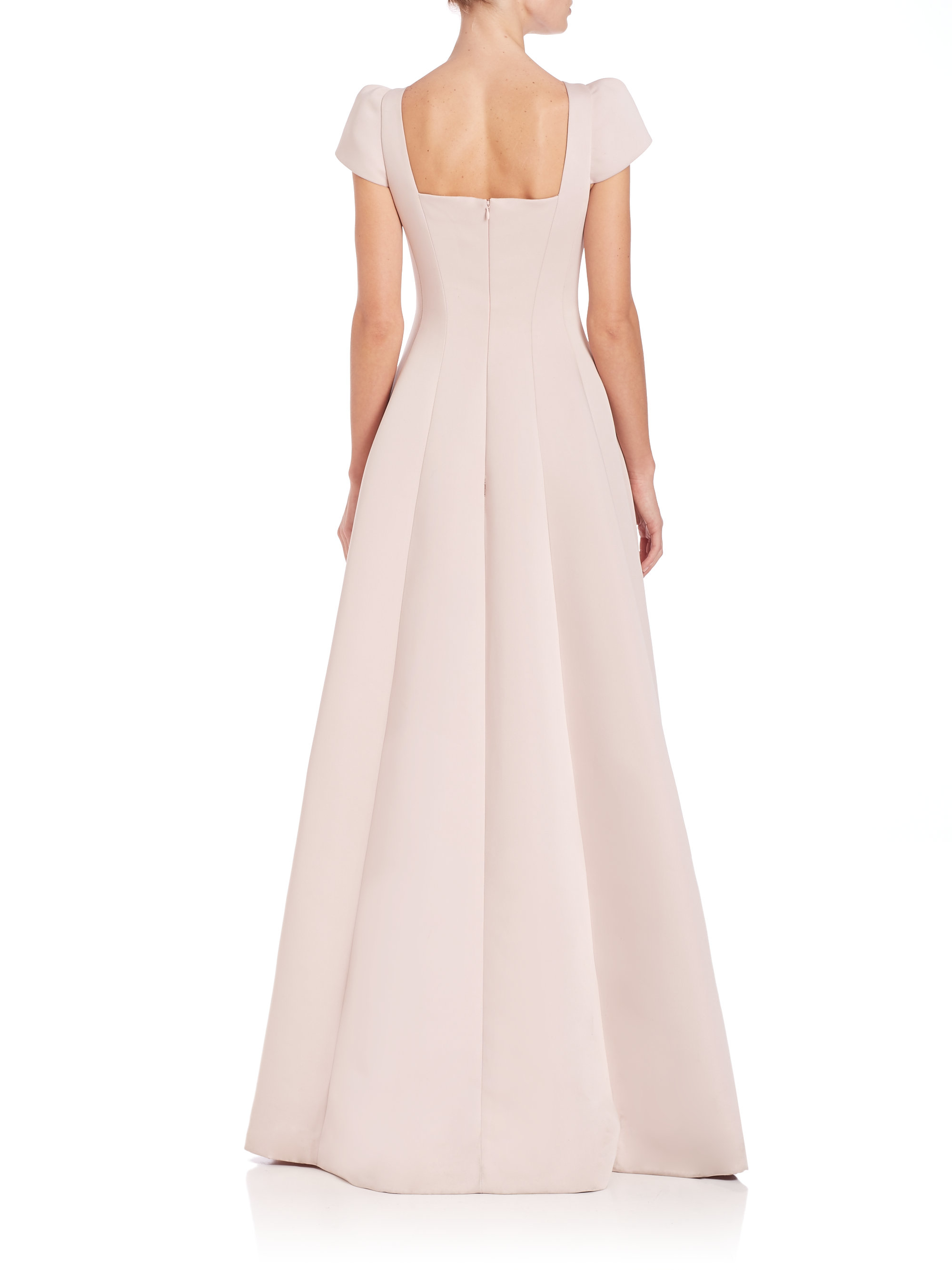 Lyst Teri Jon Embellished Cap Sleeve Ball Gown In Pink 