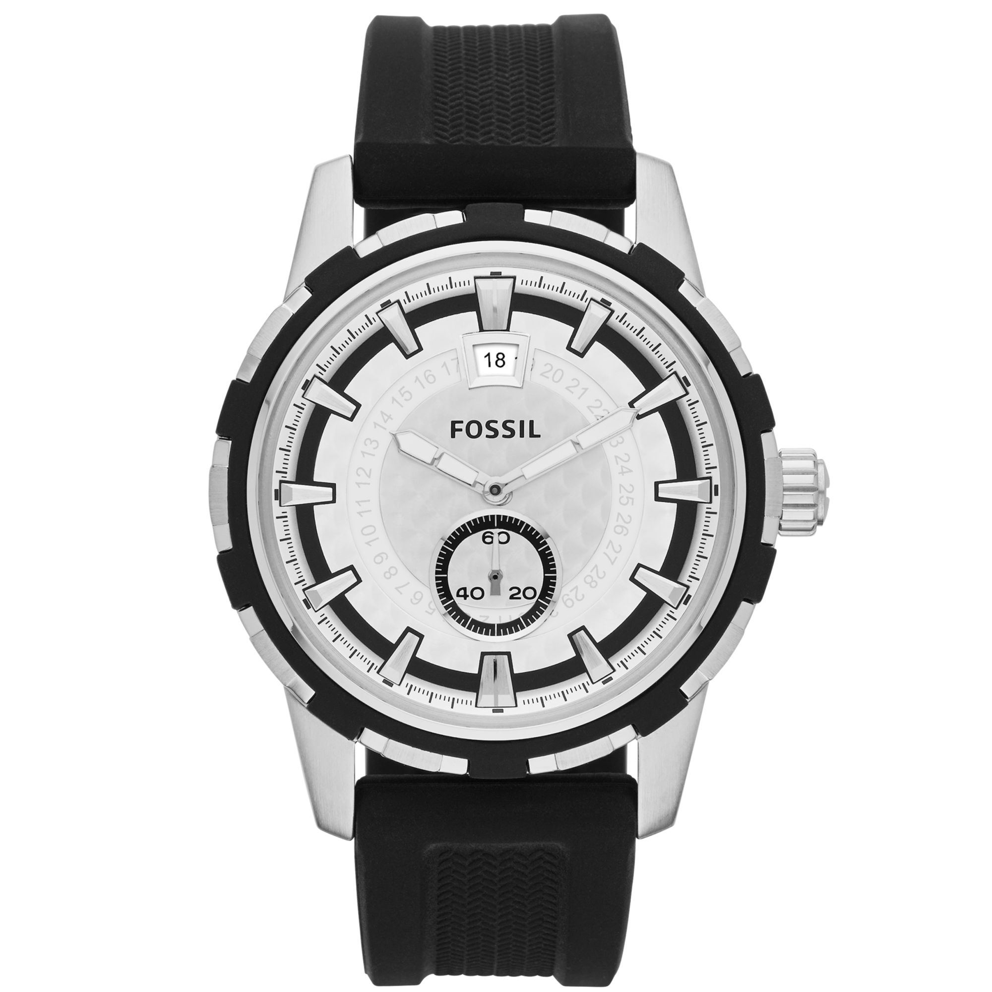 fossil men's silicone watch