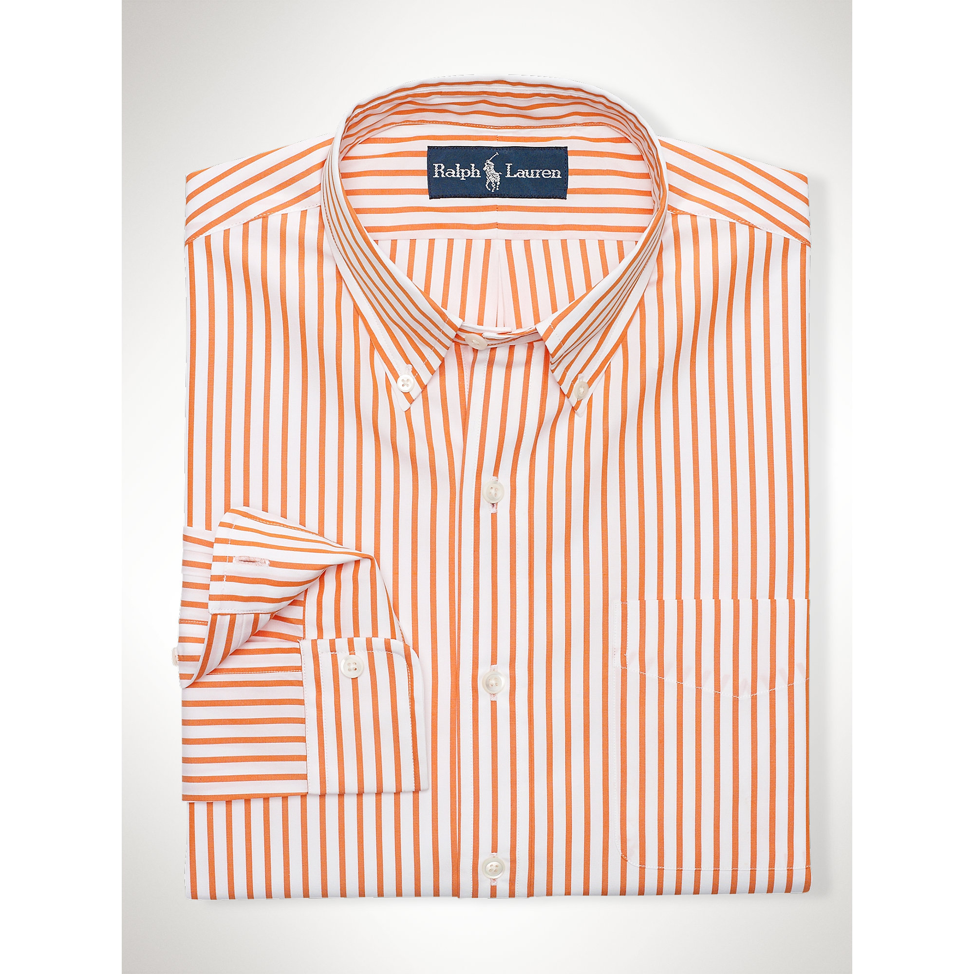 Lyst - Polo Ralph Lauren Bengal-Striped Sport Shirt in Orange for Men