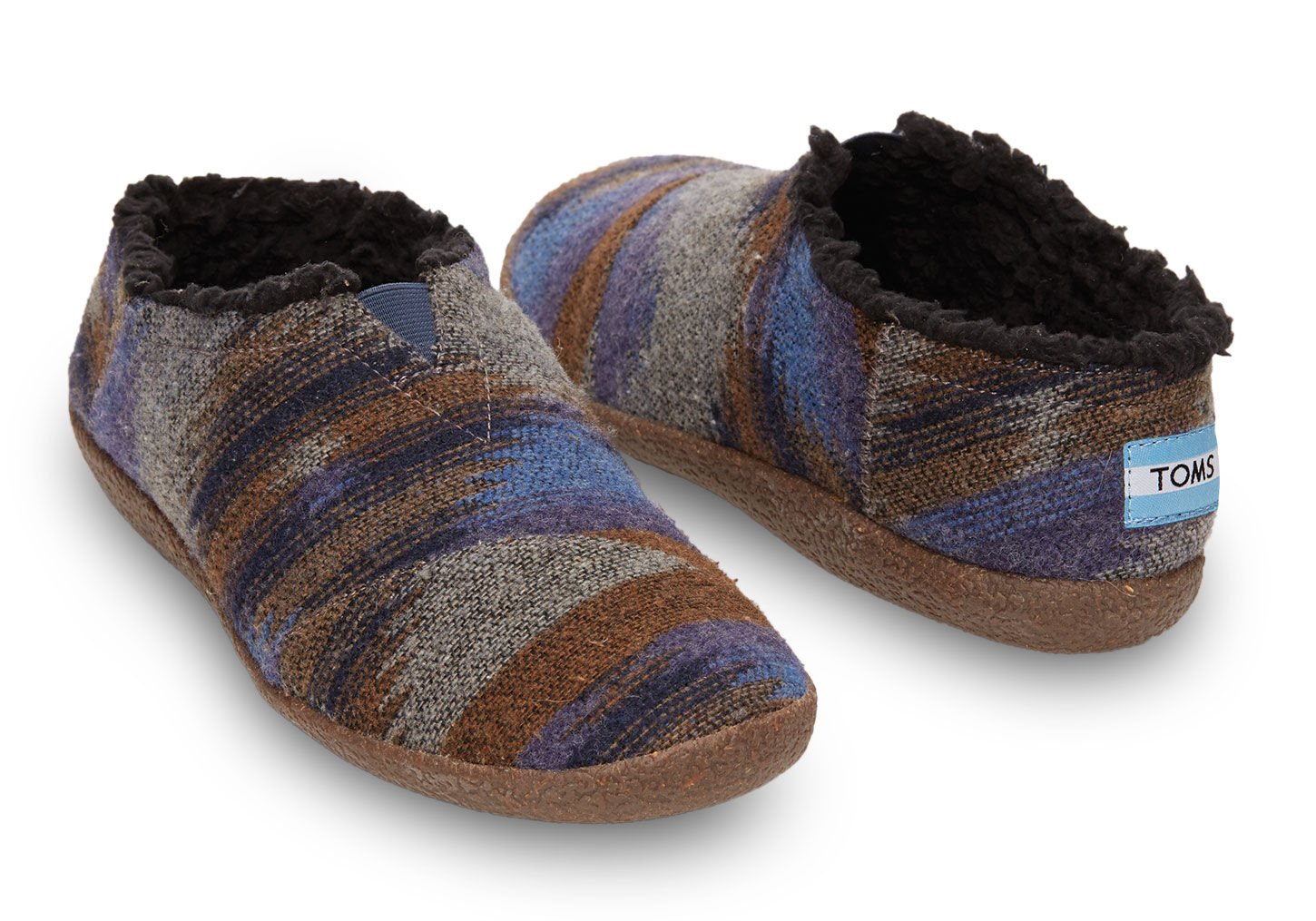 Lyst - Toms Blue Wool Men's Slippers in Blue for Men